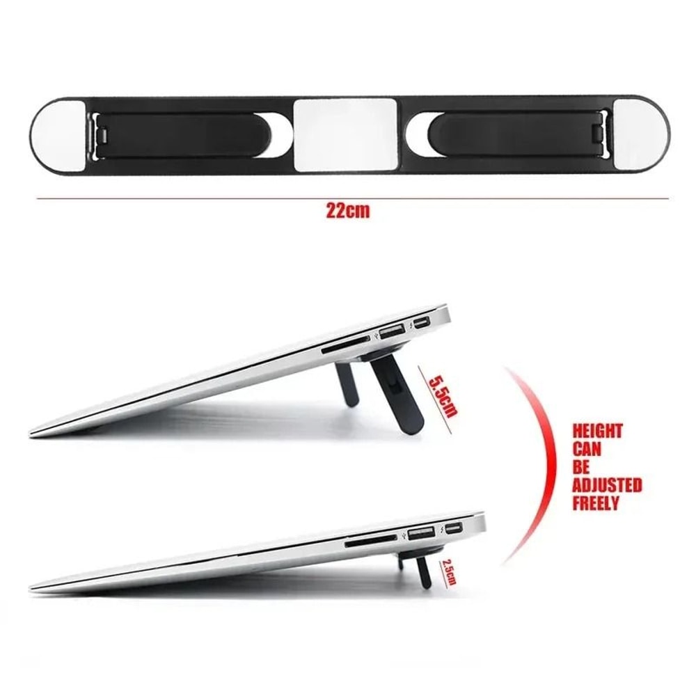 Universal Invisible Laptop Riser Stand UltraSlim Portable Cooling Bracket 4