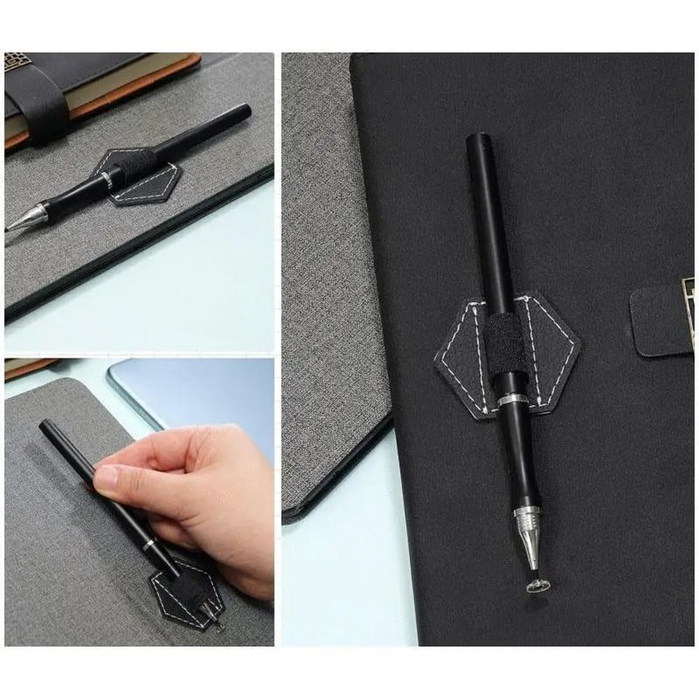 Premium PU SelfAdhesive Magnetic Pen Holder Universal Stylus Stationery Organizer 4
