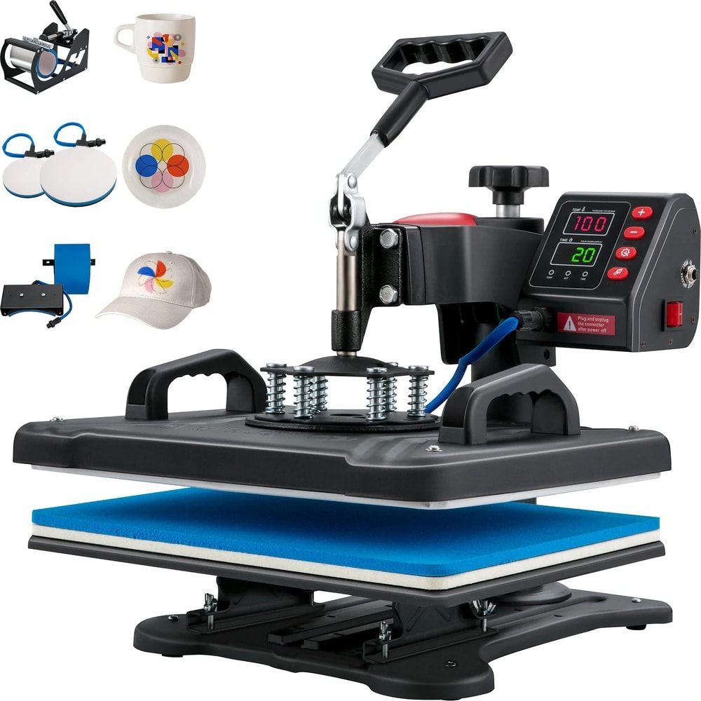 Professional 5in1 Sublimation Heat Press 12x15in Precision Digital Transfer Machine 0