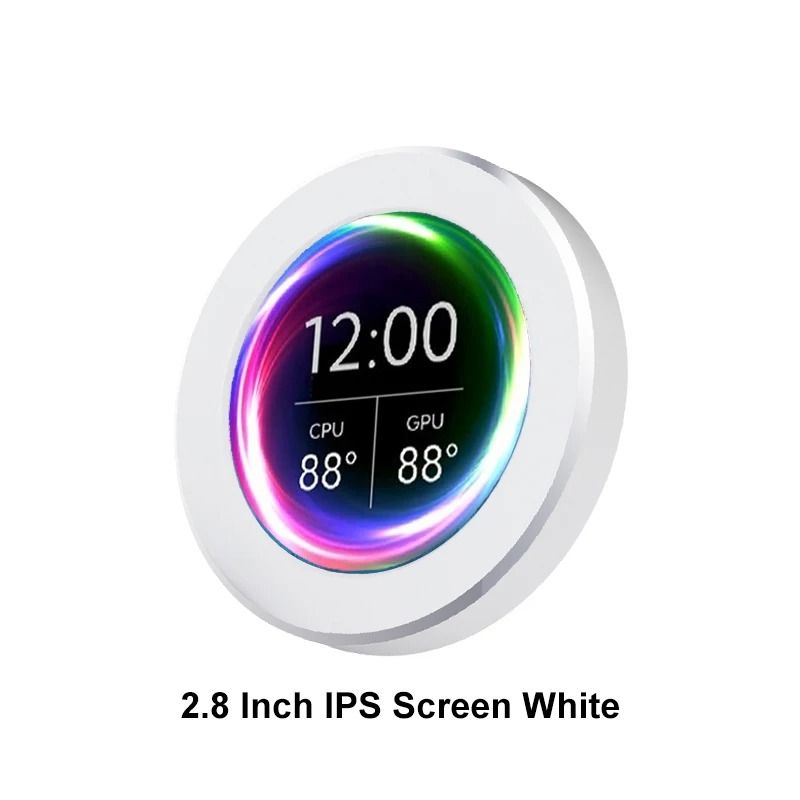 IPS Round Secondary PC Display RealTime CPU GPU RAM Monitoring Screen 9