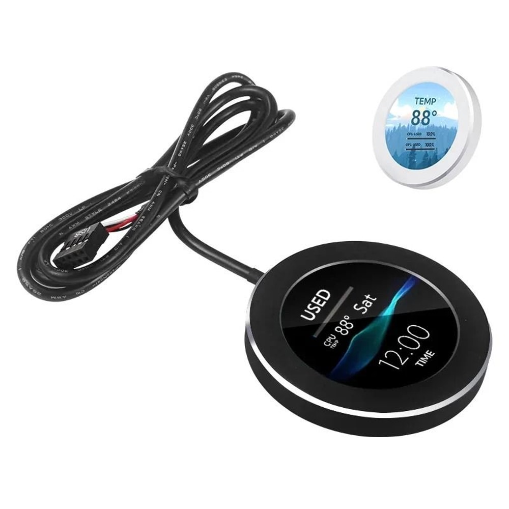 IPS Round Secondary PC Display RealTime CPU GPU RAM Monitoring Screen 5