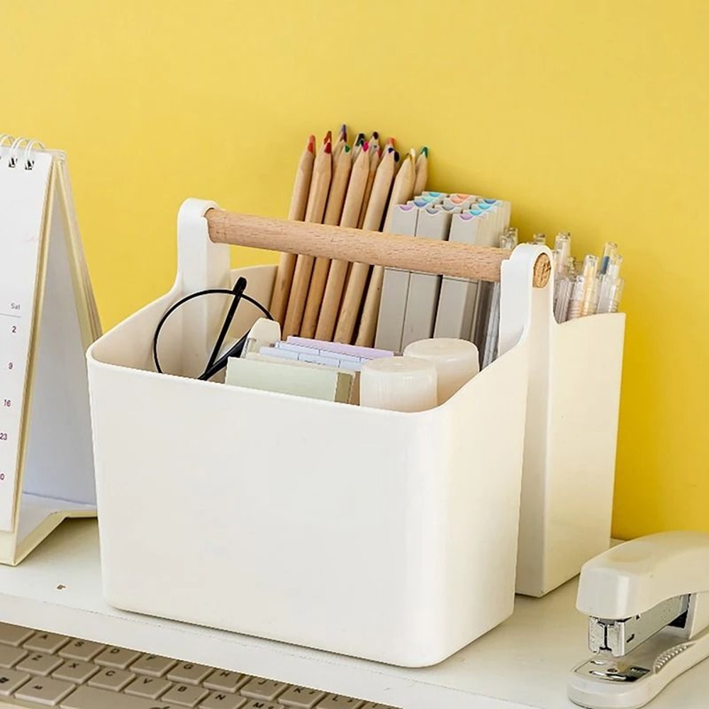 Multifunctional Desktop Storage Basket Large Capacity Office School Organizer 5