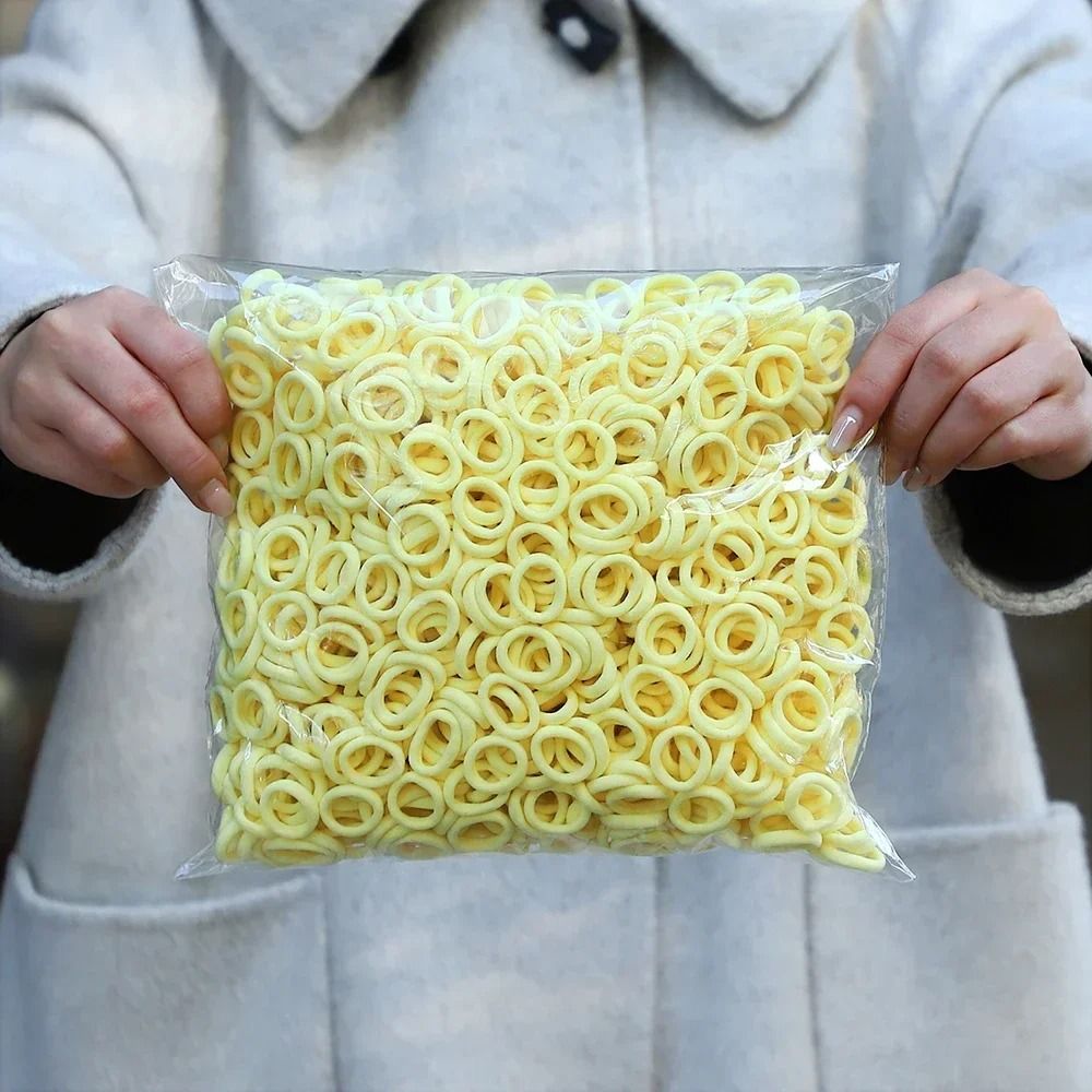 50PcsBag Colorful Basic Nylon Hair Ties Seamless Elastic Ponytail Holders 18