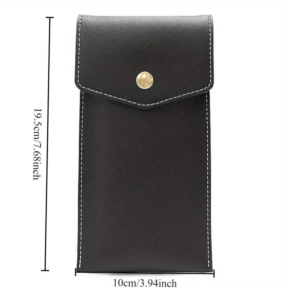 Premium PU Leather Stationery Bag Slim Student Business Office Pen Holder 5