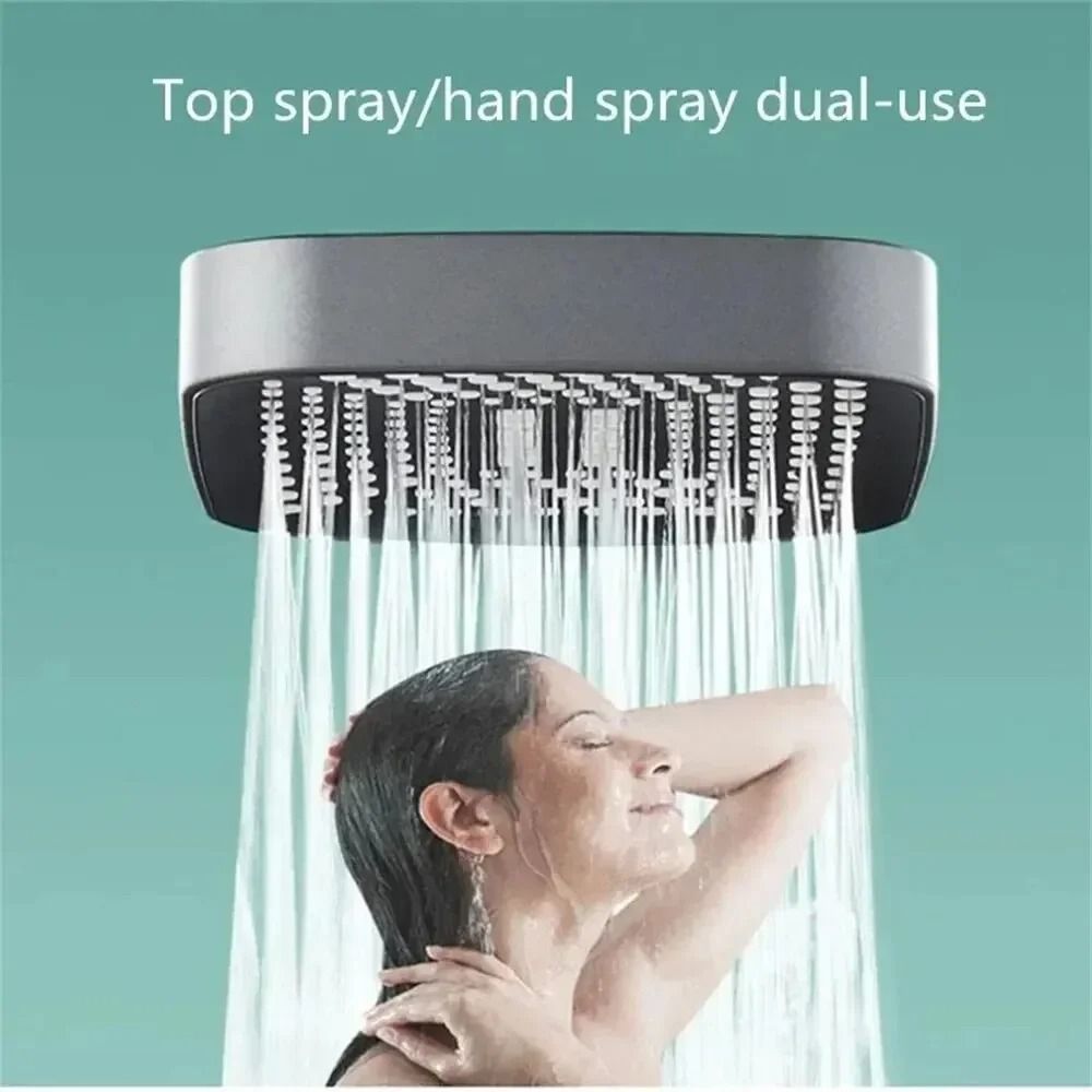 3Mode Adjustable Rainfall Shower Head HighPressure Water Saving Handheld 1