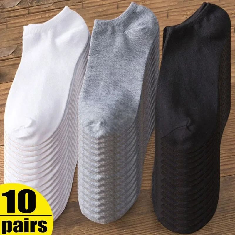 Premium Ankle Socks 10Piece Set Breathable Cotton Blend Sports Socks 1