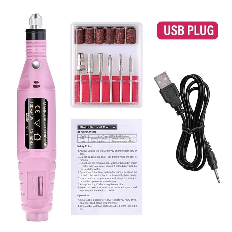 Strong Electric Nail Sander 20000 RPM Professional Manicure Pedicure Drill 9