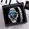 Mens Business Steel Band Quartz Watch Fashion Timepiece With Matching Bracelet 0
