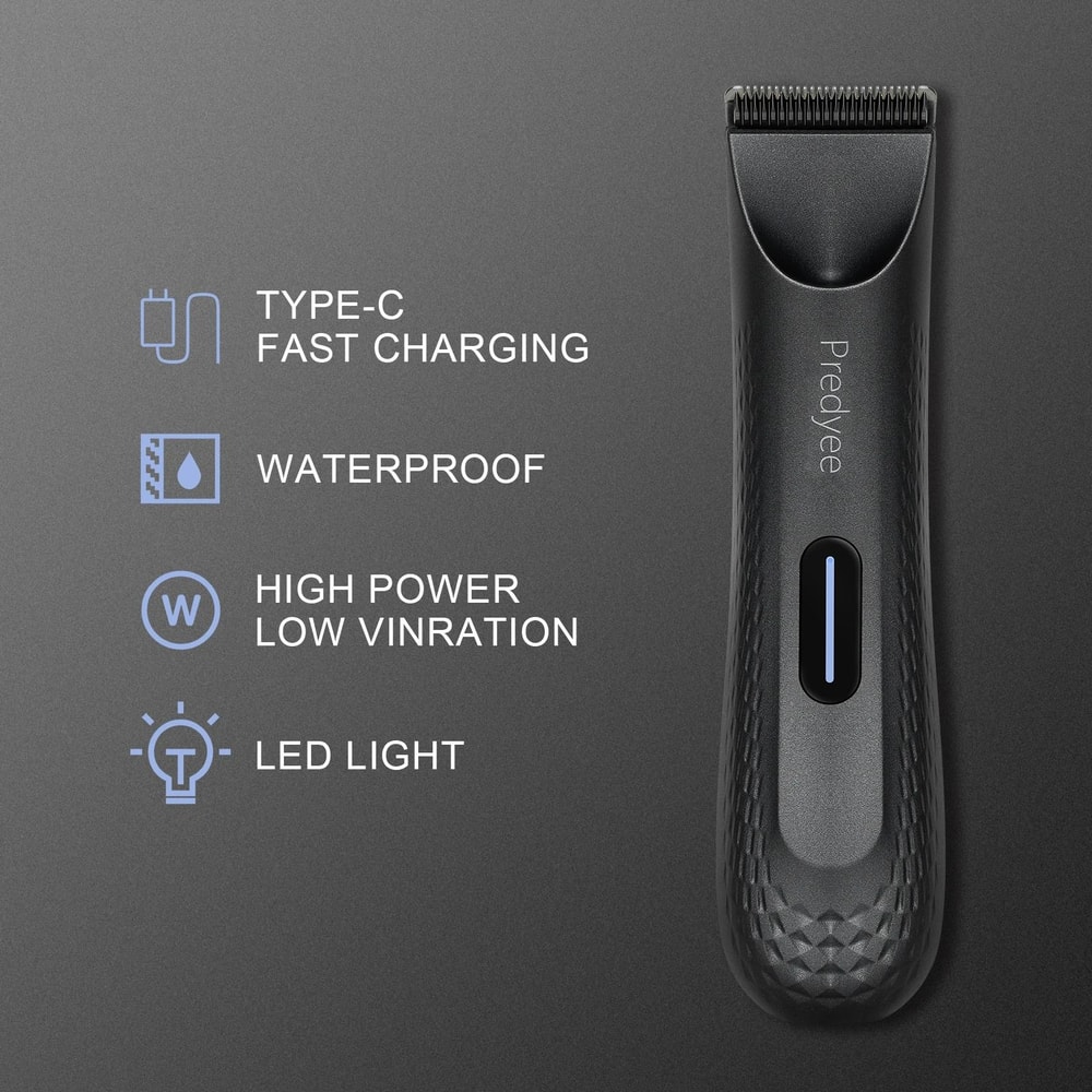 Professional Electric Body Groomer Waterproof Groin Pubic Hair Trimmer 3