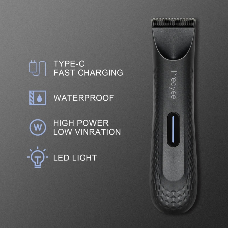 Professional Electric Body Groomer Waterproof Groin Pubic Hair Trimmer 3
