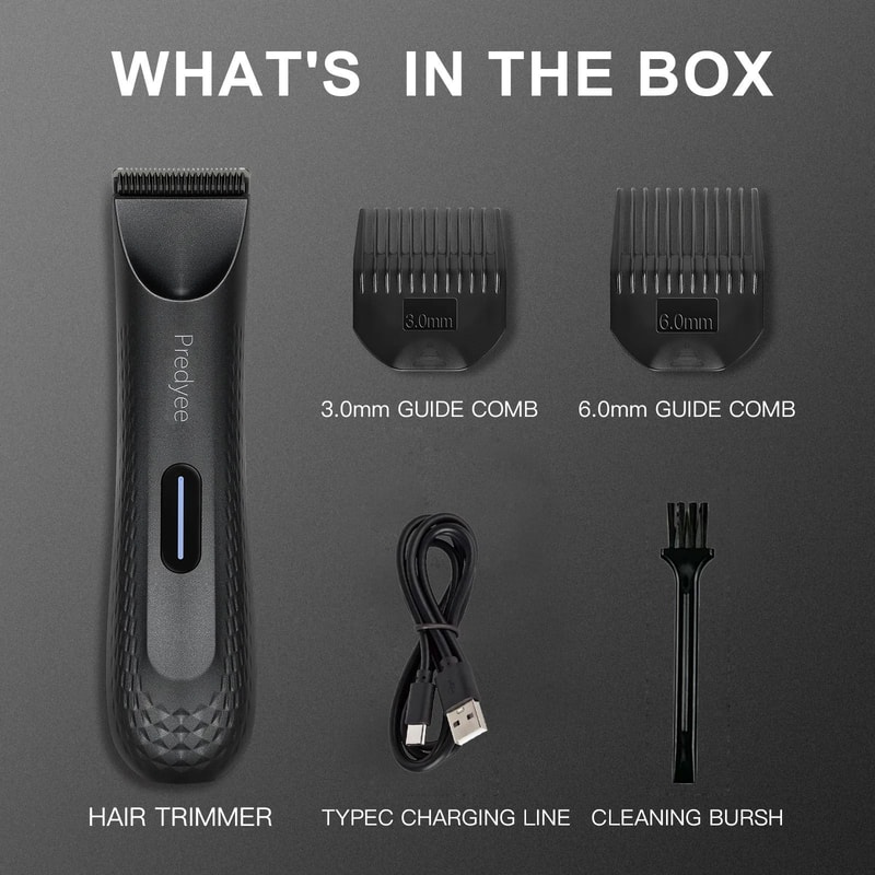 Professional Electric Body Groomer Waterproof Groin Pubic Hair Trimmer 4