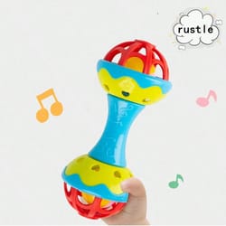 toddler double-headed hand rattle | soothing grip & sensory baby toy