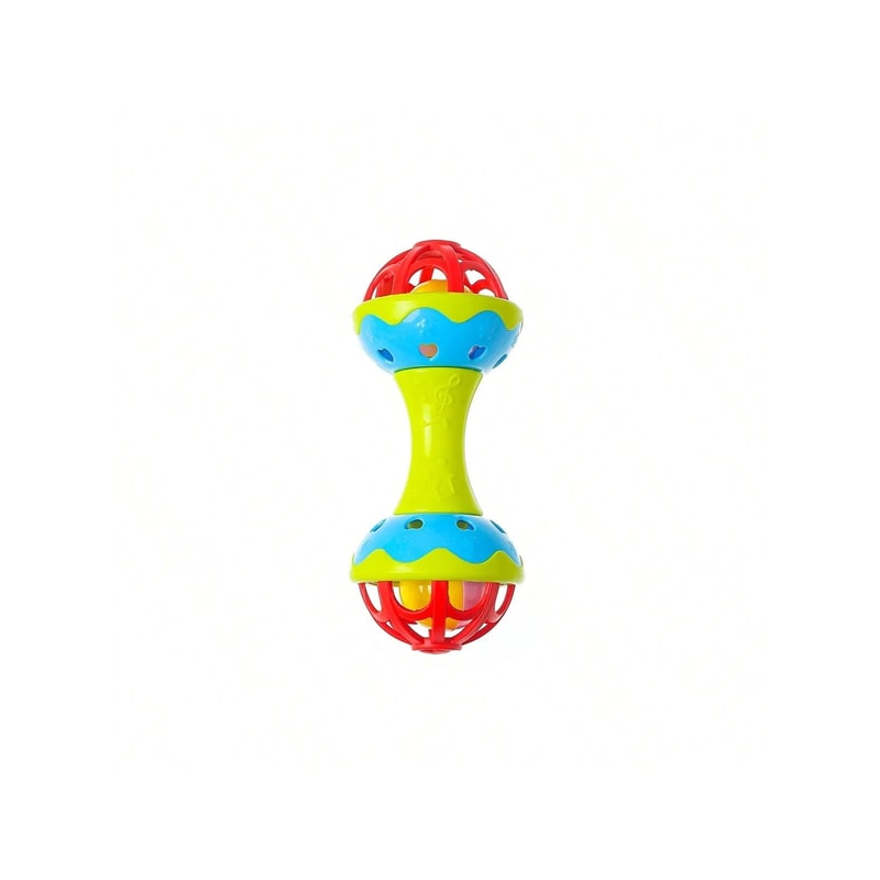 Toddler DoubleHeaded Hand Rattle Soothing Grip Sensory Baby Toy 3