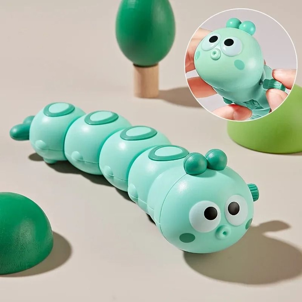 Cartoon Clockwork Caterpillar Crawling Toy Interactive WindUp Fun For Kids 2