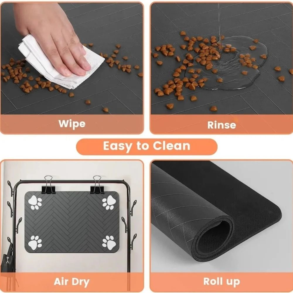 Pet Quick Dry Water Mat UltraAbsorbent Feeding Placemat For Dogs Cats 5
