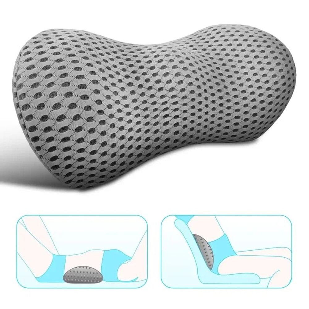Ergonomic Memory Foam Lumbar Pillow Supportive Back Cushion For Car Office 0