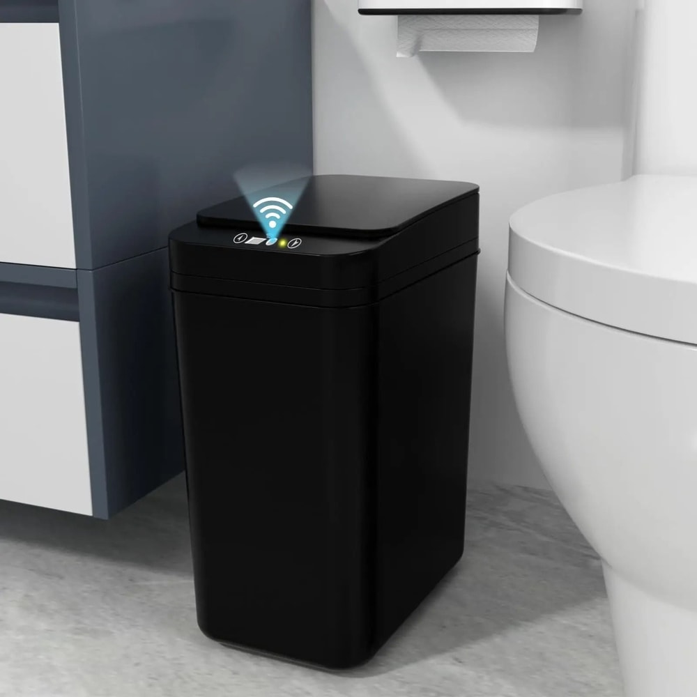 Smart Motion Sensor Trash Bin Slim Touchless Automatic Garbage Can 0