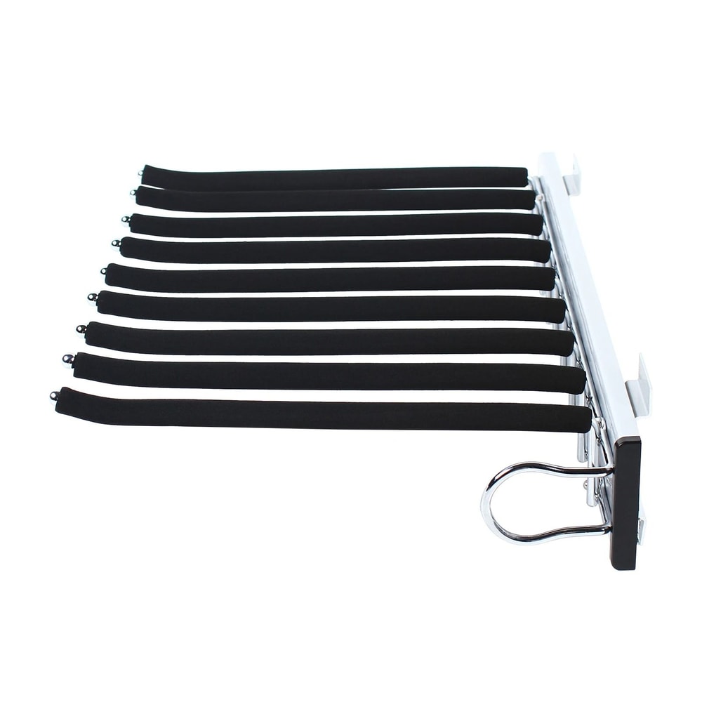 Extendable 9Arm PullOut Trousers Rack Modern Closet Clothes Towel Organizer 6