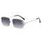 Square Rimless Glasses HighGrade Metal Trend Sunglasses For Men Women 10
