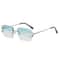 Square Rimless Glasses HighGrade Metal Trend Sunglasses For Men Women 7