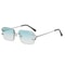Square Rimless Glasses HighGrade Metal Trend Sunglasses For Men Women 7
