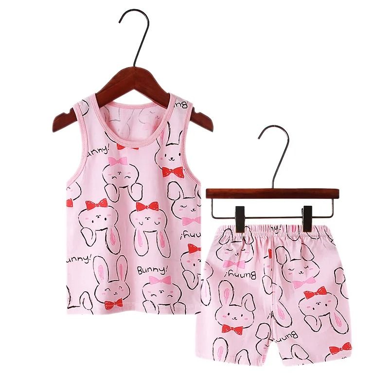 Rainbow Animal Cartoon Pajamas Set Soft Cotton Sleepwear For Toddlers Babies 18