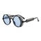 Retro Gothic Steampunk Sunglasses Luxury Designer Round PC Frame Eyewear 4