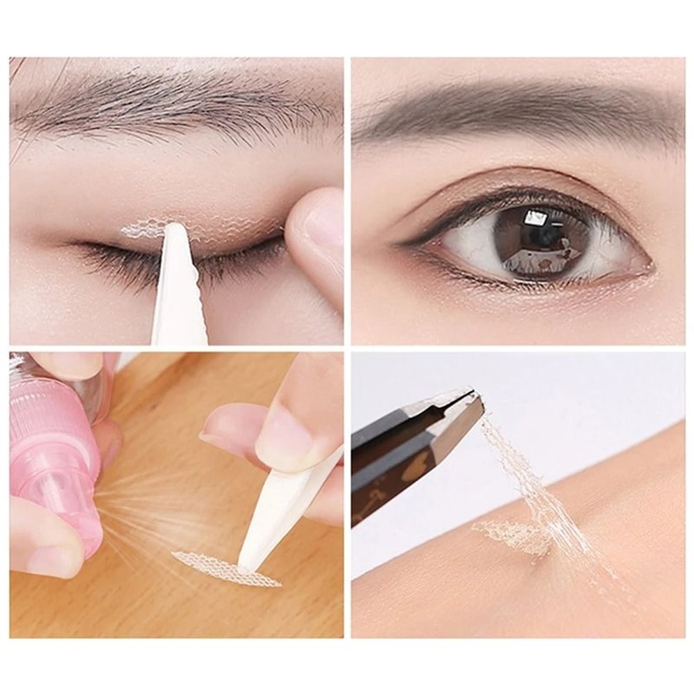 360pcs Invisible Mesh Eyelid Tape WaterActivated Lace Beauty Tool For Big Eyes 1