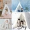Portable Kids Teepee Tent Childrens Play House Wigwam Room Decor 1
