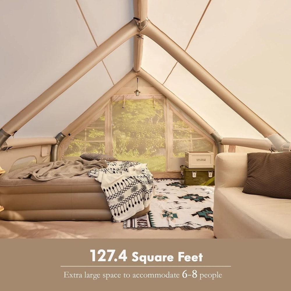 Large Inflatable Camping Tent 810 Person Family Shelter With Stove Jack 3