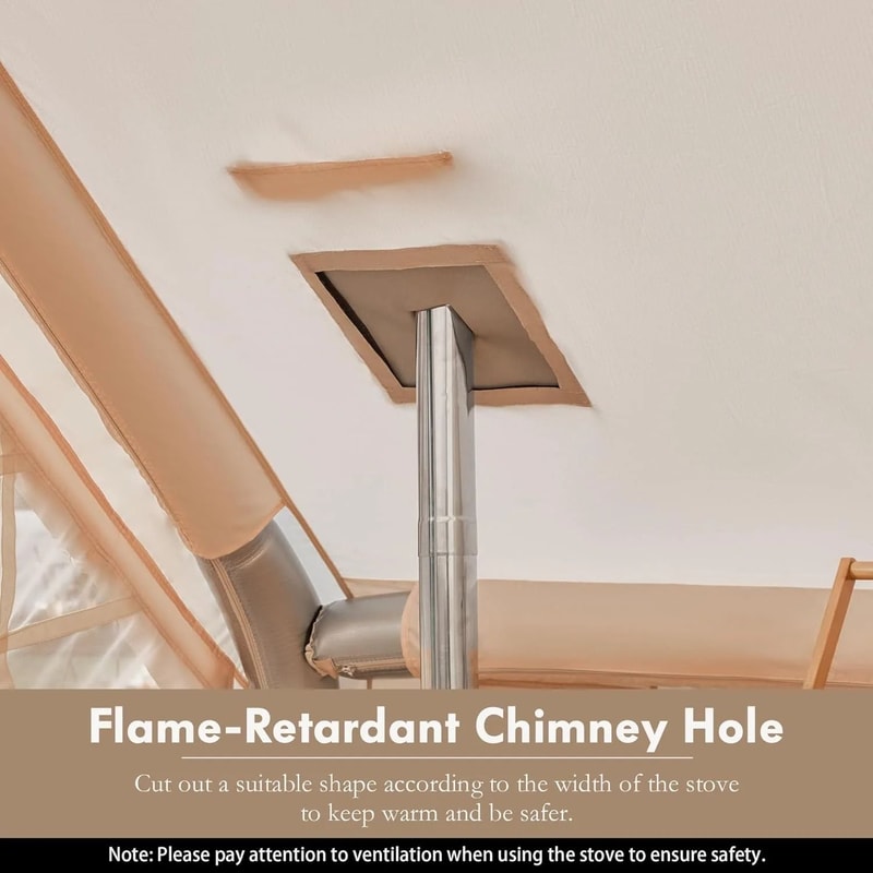 Large Inflatable Camping Tent 810 Person Family Shelter With Stove Jack 4