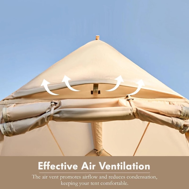 Large Inflatable Camping Tent 810 Person Family Shelter With Stove Jack 6