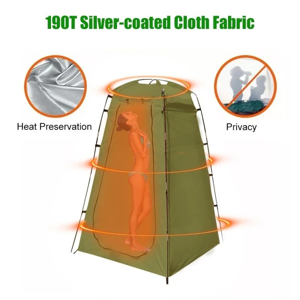 Portable Privacy Shower Tent Outdoor Waterproof Changing Room Shelter 2