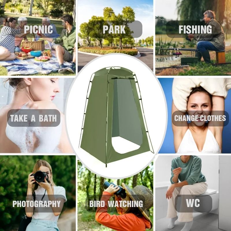 Portable Privacy Shower Tent Outdoor Waterproof Changing Room Shelter 4