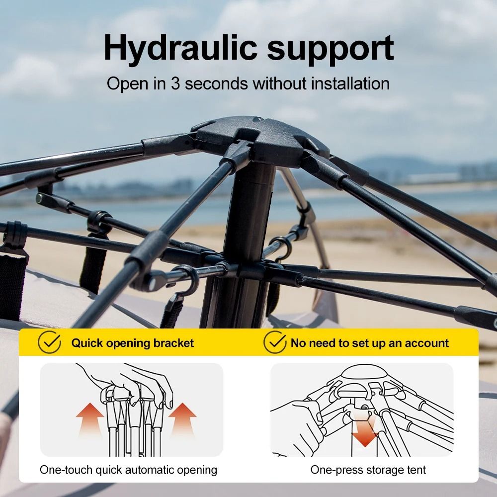 Quick Automatic OneTouch Camping Tent 34 Person AntiUV Family Shelter 2