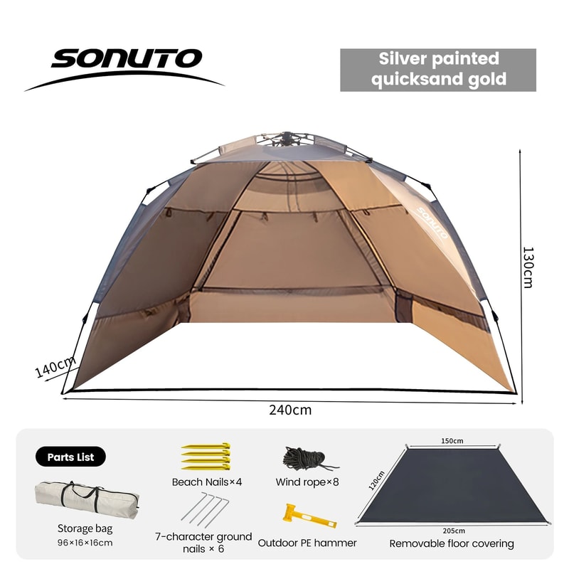 Quick Automatic OneTouch Camping Tent 34 Person AntiUV Family Shelter 7