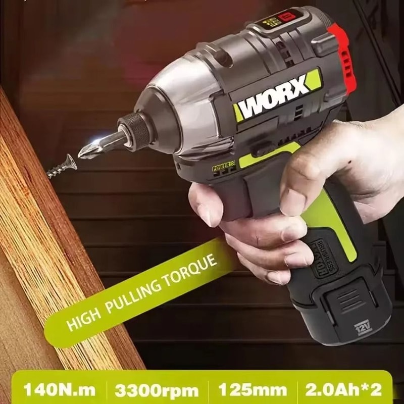 Cordless Impact Screwdriver 160Nm Brushless 12V Power Tool 0