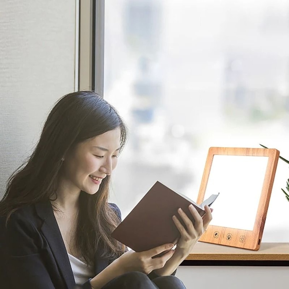 SAD Light Therapy Lamp Smart Adjustable Sunlight Simulation Desk Lamp 0