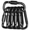 6PCS Premium Aluminum Carabiner Set Lockable Outdoor Gear EDC Keychain 0