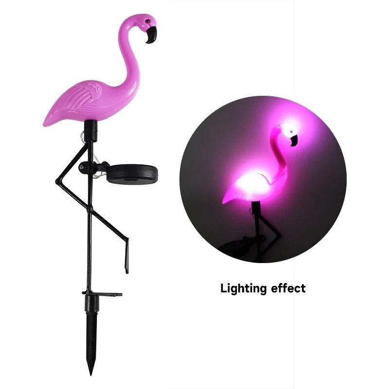 Solar Flamingo Stake Light Waterproof LED Outdoor Garden Pathway Decor 6