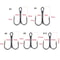 High Carbon Steel Treble Fishing Hooks 10Piece Professional Tackle Set 5