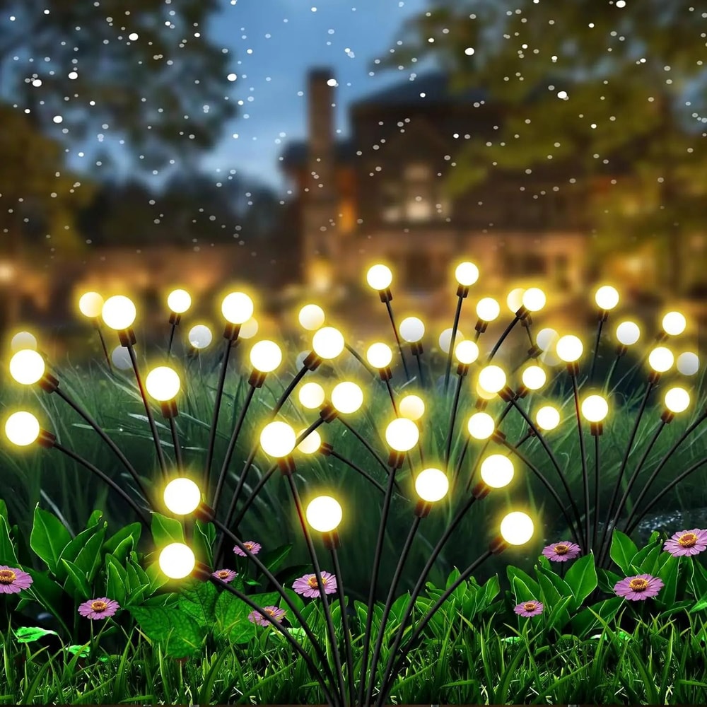 New Upgraded Solar Firefly Lights Waterproof Outdoor Garden Decor 7