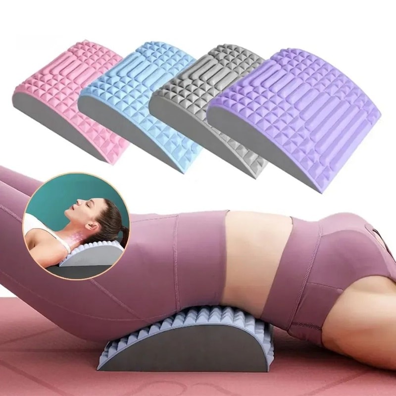 Back Stretcher Lumbar Support Pillow Sciatica Herniated Disc Pain Relief 0