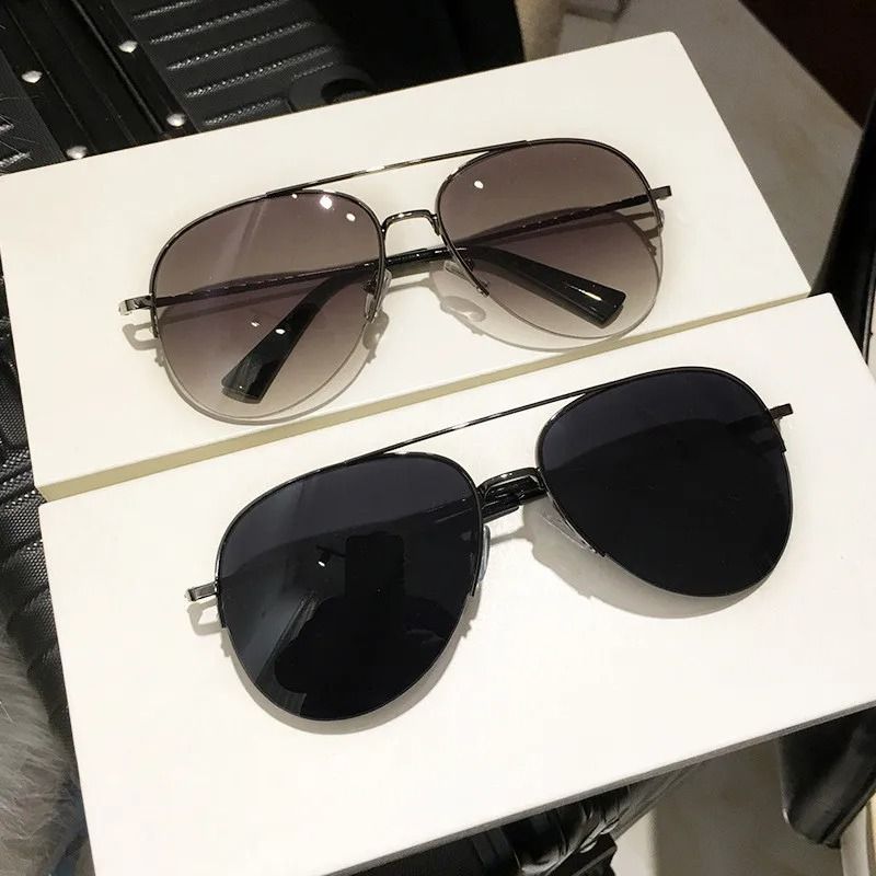 Classic Aviator Sunglasses For Men Metal Frame AntiUV Driving Glasses 0