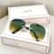 Classic Aviator Sunglasses For Men Metal Frame AntiUV Driving Glasses 10