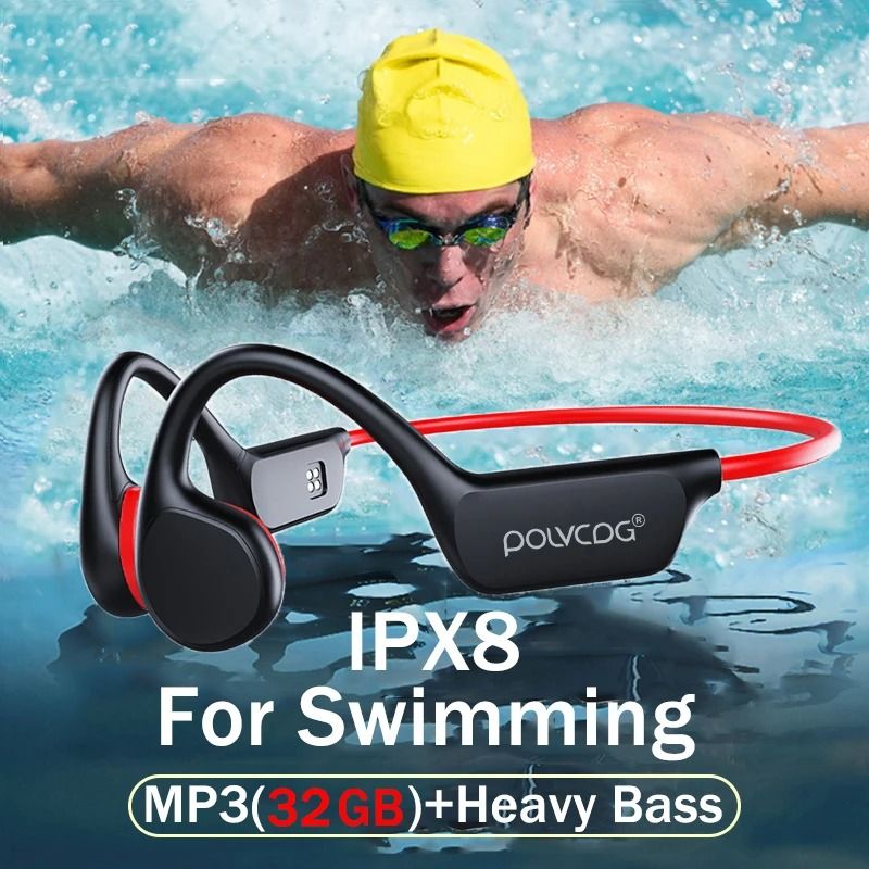 IPX8 Bone Conduction Headset 32GB Wireless Swimming Headphones 1