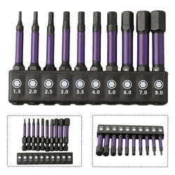 10pcs hex head wrench drill bit set | magnetic quick-release shank tools
