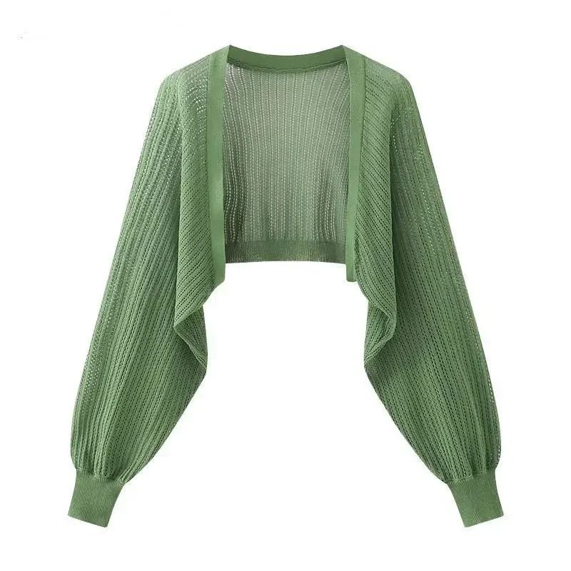 French Ice Silk Knitted SunProof Cardigan Summer Thin Jacket Shawl 1