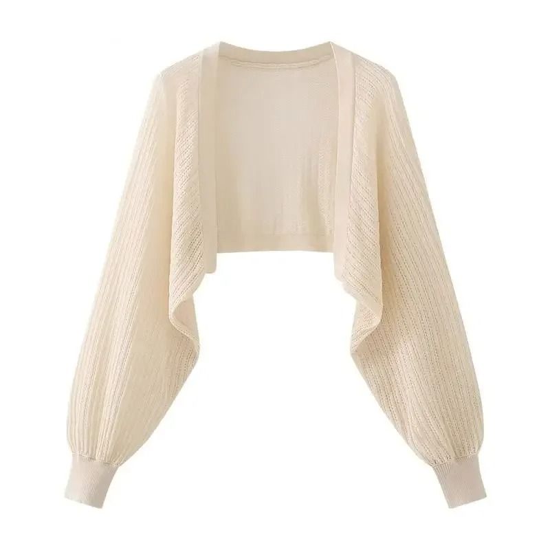 French Ice Silk Knitted SunProof Cardigan Summer Thin Jacket Shawl 7