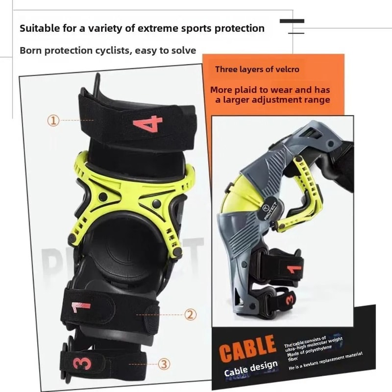 TProtect Mechanical Exoskeleton Knee Guards Professional Motorcycle Protection 3